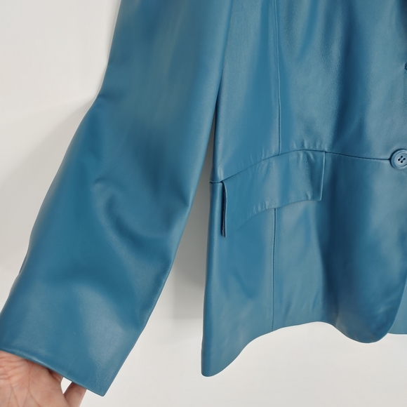 Pendleton NEW Leather Turquoise Jacket - Picture 2 of 7